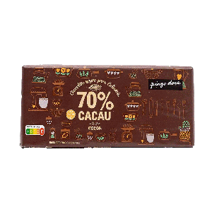 Chocolate Negro para Culinária Pingo Doce 70% Cacau, 200 g