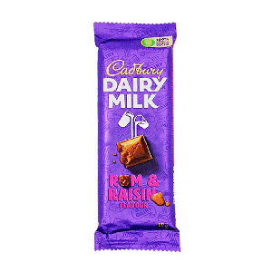 Chocolate de Leite Cadbury Dairy Milk Rum & Passas, 80 g