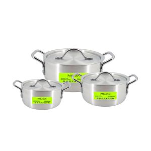 Jogo de 3 Caçarolas de Aluminio Forte Micasa 20/22/24cm