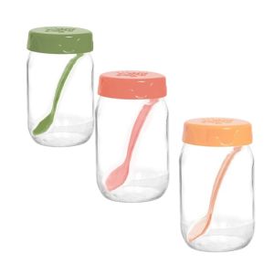 Frascos para Temperos com Colher 2025 Colours SCT, 3 x 370 ml