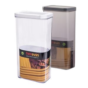 Recipientes de Armazenamento Branco e Cinzento, 2,5 L