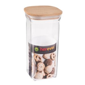 Recipiente de Armazenamento com Tampa de Madeira, 1.5 L