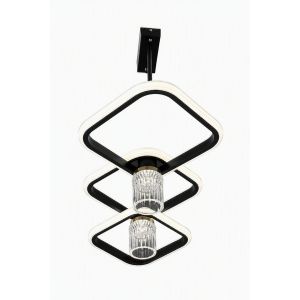 Candeeiro LED Geométrico 3 Quadrados, Preto