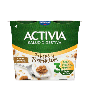 Iogurte Activia Fibra e Probióticos Aveia e Nozes Danone, 4x120 g