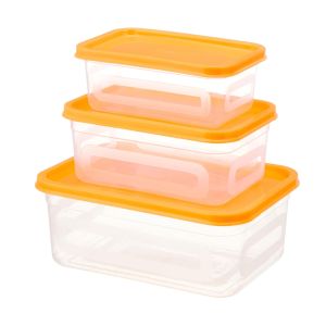 Conjunto de Tigelas Plásticas Rectangular Aristo, 3 Pcs