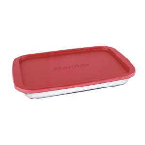 Assadeira de Vidro Rectangular com Tampa Marinex, 2.2 L
