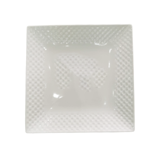 Prato de Porcelana Quadrado, 27 x 27 cm