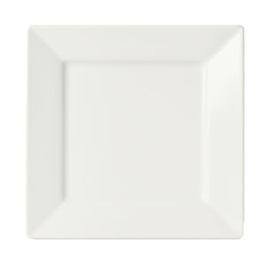 Prato de Porcelana Quadrado, 27 x 27 cm