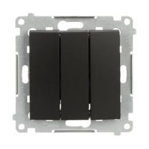 Interruptor Triplo Legrand, Preto