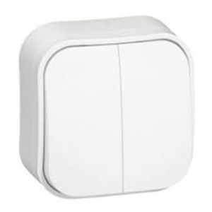 Interruptor Duplo Exterior Legrand, Branco