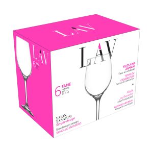 Jogo 6 Taças Vinho Tinto Fame LAV, 390 ml