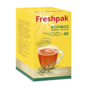 Chá Rooibos Freshpak Sem Etiqueta, 40 Saquetas