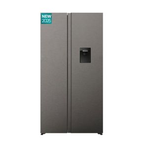 Geleira Hisense 351L 2 Portas Side by Side No Frost Inverter H680SIT-WD, Cinza