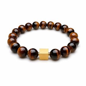 Pulseira de Olho de Tigre Vermelho 17cm