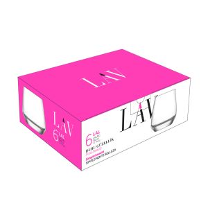 Jogo 6 Copos Whisky Lal LAV, 350 ml