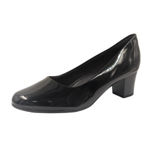 Sapato Salto Médio Piccadilly, Preto Verniz