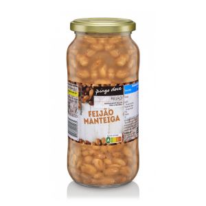 Feijão Manteiga Cozido Pingo Doce Frasco, 540g