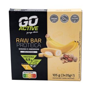 Barra Proteica Go Active Banana e Amendoim, 3x35g