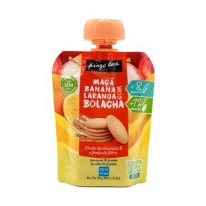 Bolsa de Fruta Pingo Doce Maçã Banana Laranja com Bolacha, 90g