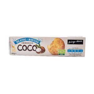 Bolachas de Manteiga Pingo Doce Recheio de Coco, 100g