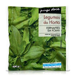 Espinafres em Folha Congelados Pingo Doce, 400 g