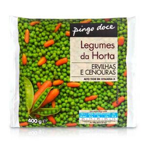 Ervilhas e Cenoura Congeladas Pingo Doce, 400 g