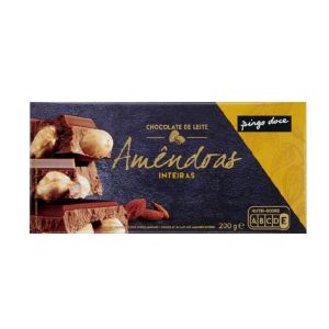 Chocolate de Leite com Amêndoas Pingo Doce, 200 g