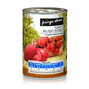 Tomate Pelado Pingo Doce, 390 g