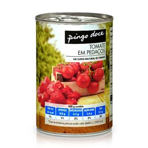 Tomate aos Pedaços Pingo Doce, 390 g
