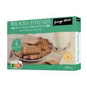 Bolachas Tostadas Pingo Doce, 4 x 200 g