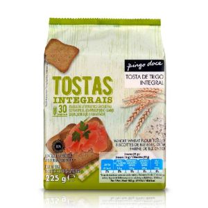 Tostas Integrais Pingo Doce, 225 g