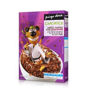Cereais Chocorice Pingo Doce Arroz Tufado com Chocolate, 375 g