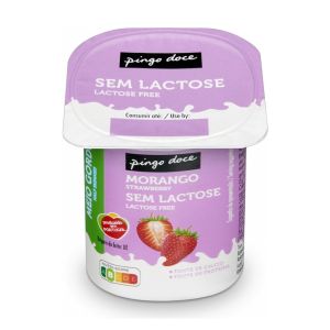 Iogurte sem Lactose Morango Pingo Doce, 4 x 120 g