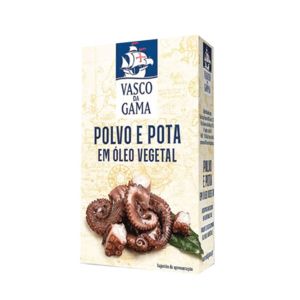 Polvo e Pota Vasco da Gama em Óleo Vegetal, 120g