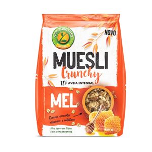 Muesli Crunchy Mel Cem Porcento Natural, 450g