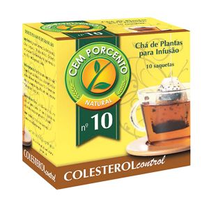 Chá de Plantas Natural Controlo do Colesterol, 10 Saquetas