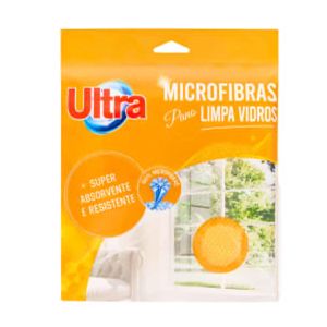 Pano de Microfibra para Limpeza de Vidros Ultra, 1 Unidade