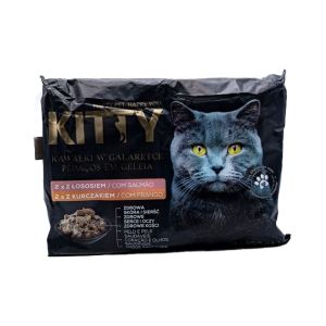Alimento Húmido para Gato em Geleia Salmão e Frango, 4x100g