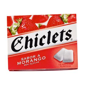 Pastilhas Chiclets Morango, 12 un