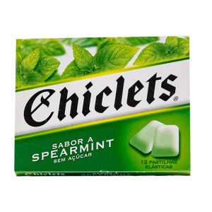 Pastilhas Elásticas Chiclets Spearmint Sem Açúcar, 16,8g