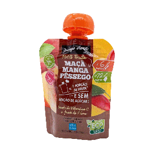 Bolsa de Fruta Maçã Manga e Pêssego Pingo Doce 100% Fruta, 90 g