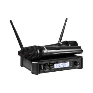 Sistema 2 Microfones Hybrid U-DV B Sem Fio, Preto