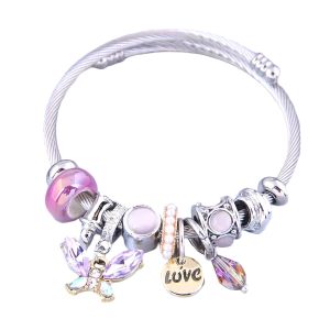 Pulseira Charmes Aço Inoxidável Plásticos Silver 88112, 18cm