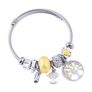 Pulseira Charmes Aço Inoxidável Plásticos Silver 88113, 18cm