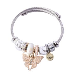 Pulseira Charmes Aço Inoxidável Plásticos Silver 88114, 18cm
