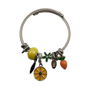 Pulseira Charmes Aço Inoxidável Plásticos Silver 88116, 18cm