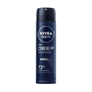 Desodorizante Aerossol Nivea Deep Black Carbon Dark Wood 48h, 150ml