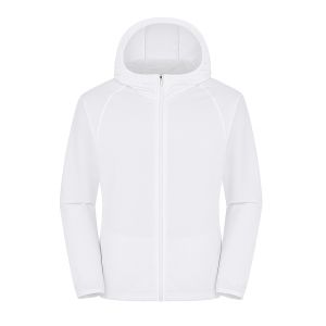 Casaco Desportivo Unisexo Impermeável Branco, Tamanhos Variados