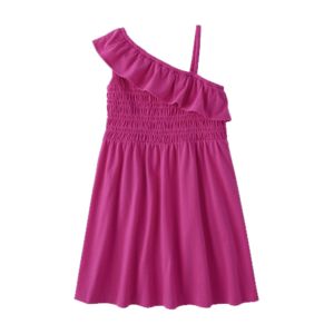 Vestido Infantil Childrens Place Sem Estampa 2 3 e 5 Anos, Rosa Forte