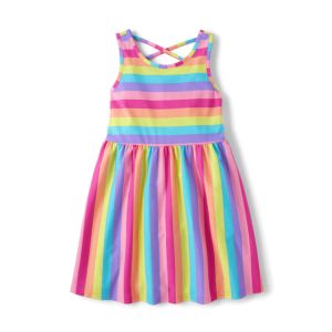 Vestido Infantil Childrens Place 7 a 8 Anos, Colorido